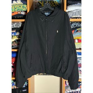 Vintage Polo Ralph Lauren Black Full Zip Harrington Jacket